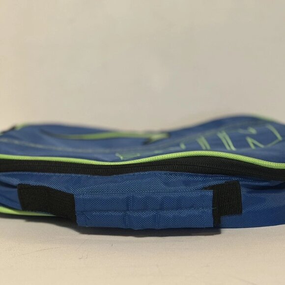 Nike Insulated Soft Sided Tote Bag Lunch Box Blue & Green Swoosh Compactable - Picture 4 of 5